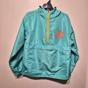 Dutch Bros Coffee Hooded Windbreaker Pullover Jacket Half Zip Small